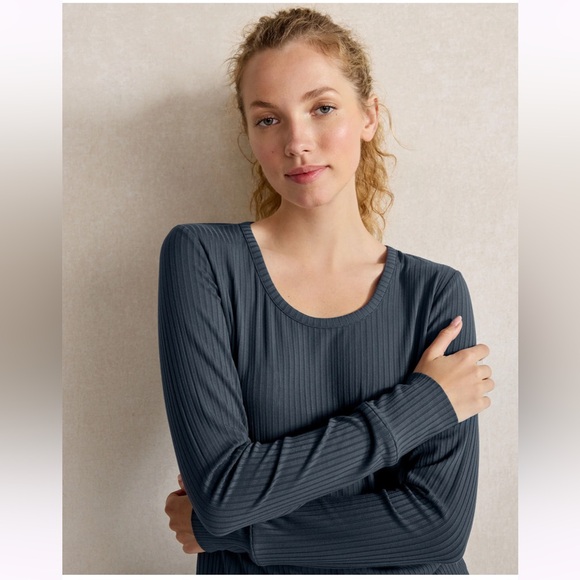 NWT Haven Well Within WIDE RIB MODAL TOP Porcini M - Picture 4 of 8